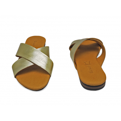 Women Sandals LS-10 Gold Nappa